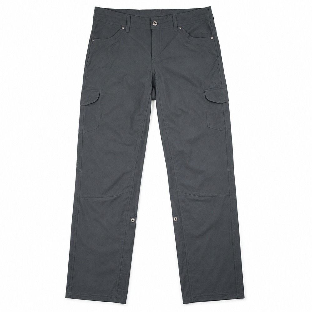KÜHL Freeflex Roll-Up Pants Women's 12 Reg Koal Gray Hiking Travel UPF 50+ Gorp